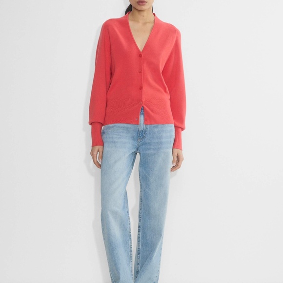 Babaton Aritzia Clerical Cardigan size XS Cherry Red - Picture 3 of 5